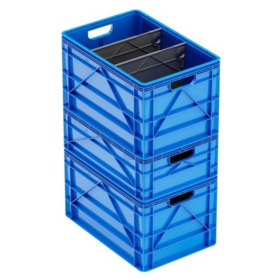 SIDIO Crate Basic Pack - 2 Full-Size & 1 12.5'' x 11'' x 18.5'', Blue