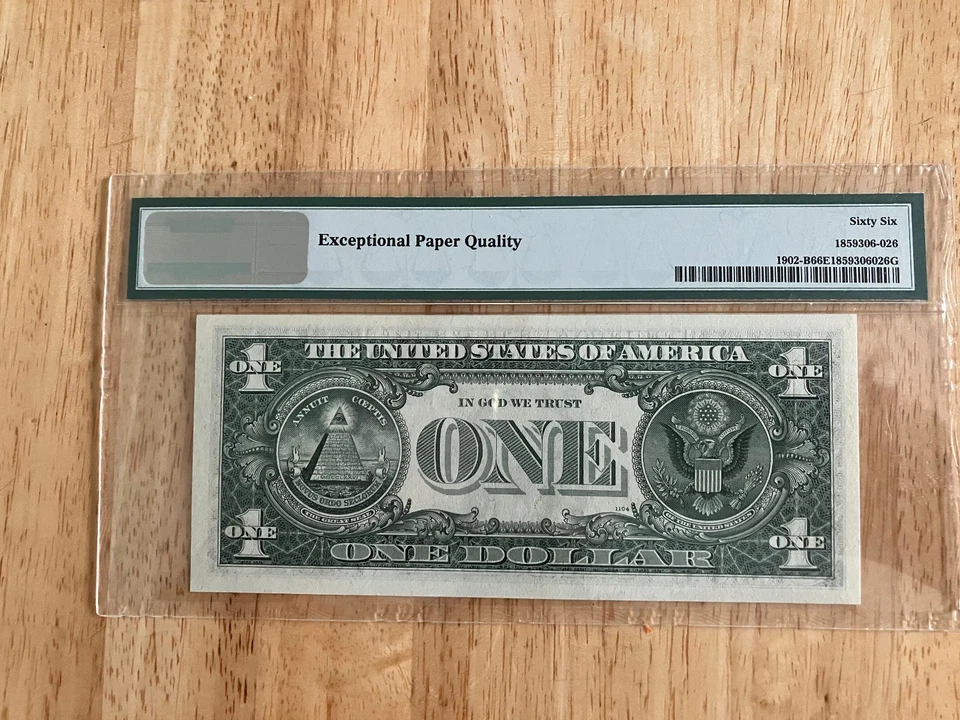 1963B Complete $1 Federal Reserve Barr Note Set (5 Fed. Res. Banks) PMG 66 EPQ - Image 3 of 4