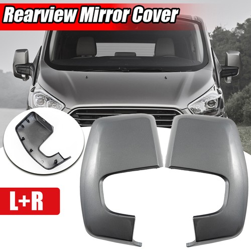 Grey Rearview Mirror Cover Cap Housing For Ford Transit Custom 2012-2023 PAIR - Picture 1 of 10