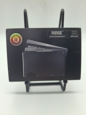 The Ridge Slim Minimalist RFID Blocking Metal Wallet -  Royal Black New