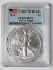 2019 Silver American Eagle PCGS MS70 First Strike  !!