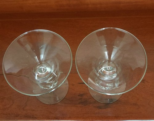 Libbey Omega Optic Stem Martini Glasses Open Loop Swirl 12 Oz. MINT - Picture 2 of 3