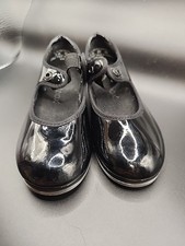 Capezio X Little Girls' Patent Leather Tap Shoes Black Size 9M
