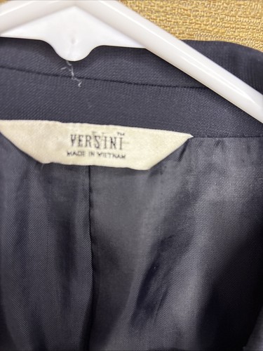 Versini Blazer Men's 44 Extra Long Black Suit Jacket Sport Coat 100% Wool #77219 - Picture 5 of 7