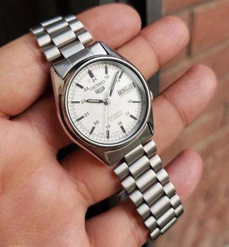 Seiko SKX909 1995 White Smooth Sunburst Dial Retro Rare Vintage Automatic  JDM