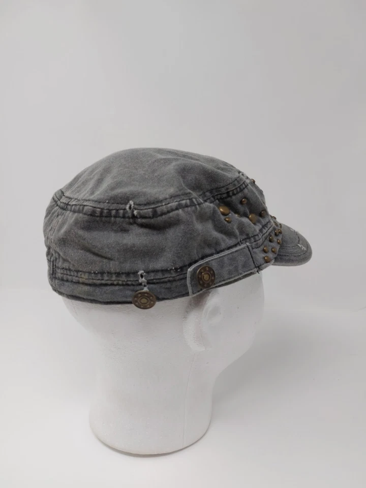 Круглая с заклепками состаренная кадетская шляпа армейская кепка - Изображение 4 из 4