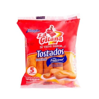 Tostada La Gitana - 5 Units - 120g - Crunchy Colombian Toast Bread