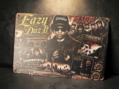 Eazy-E N.W.A Compton Rap & Hip Hop Music Metal Poster Sign