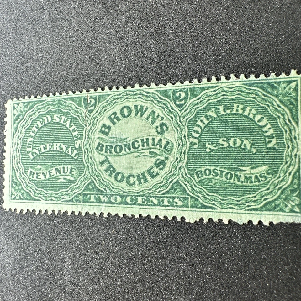 1864 RS40 Brown’s Bronchial Troches Private Revenue Stamp - Image 3 of 4