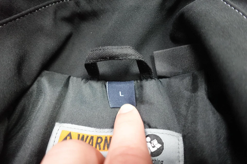 博世加热软壳夹克女式大号黑色工作服拉链口袋反光 — 第 4/4 张图片