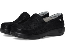 Alegria Keli Crackle Black Leather Shoe Loafer Womens sizes 35-42 NEW