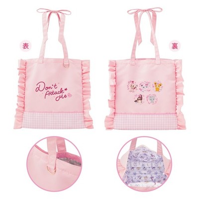 Pokemon Center Frill Tote Bag Don t Attack Me with D-ring Charm Loop Japan Limit