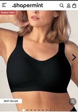 NWT Shapermint Truekind Daily Comfort Wirefree Shaper Bra, Size XL, Black