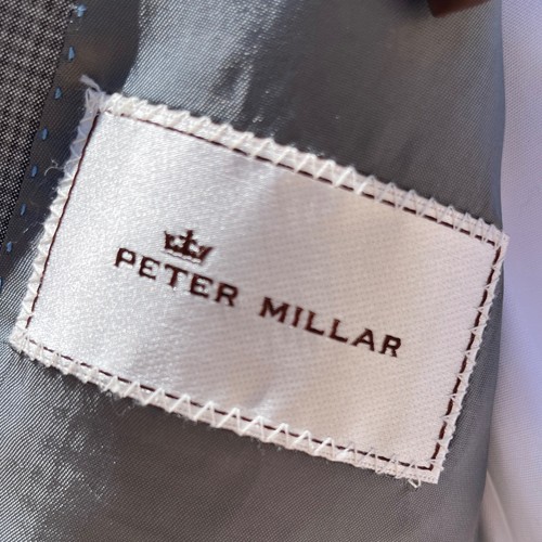 Peter Millar Graph Check Herren 36 grau Zwei Knopf Blazer Sport Mantel Made in Canada