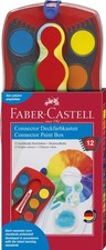 FABER-CASTELL 125030 - Farbkasten CONNECTOR mit 12 Farben, inklusive Deckweiß, 
