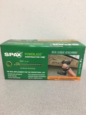 SPAX PowerLags 5/16'' X 5'' L T-40 Hex Washer Head Serrated Structural Screws 50ct