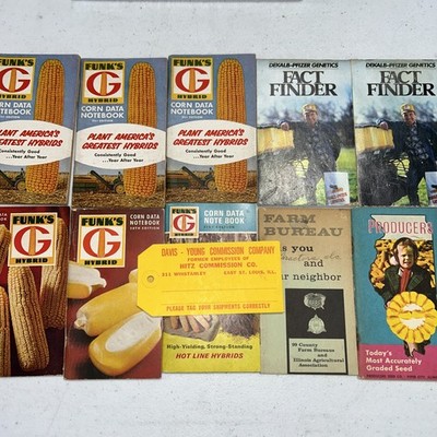 Lot Of Farm Funk s Dekalb-Pfizer Farm Bureau Vintage Pockect Notebooks Illinois