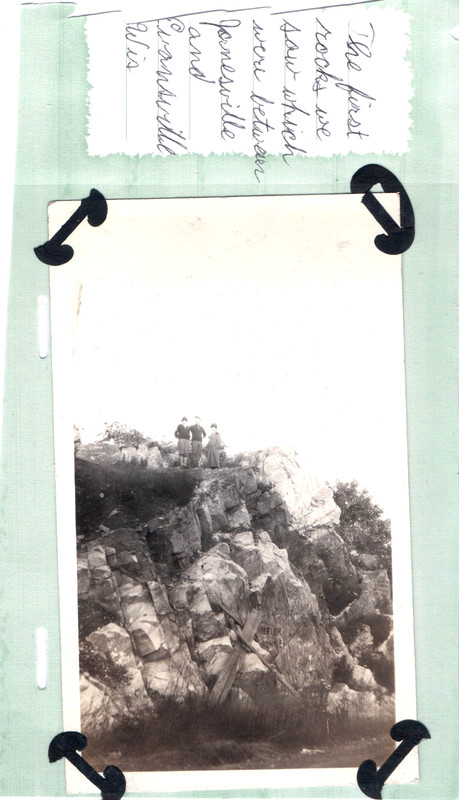 VINTAGE PHOTOGRAPH ROCKS OUTCROPS GRAFFITI JANESVILLE EVANSVILLE WISCONSIN PHOTO