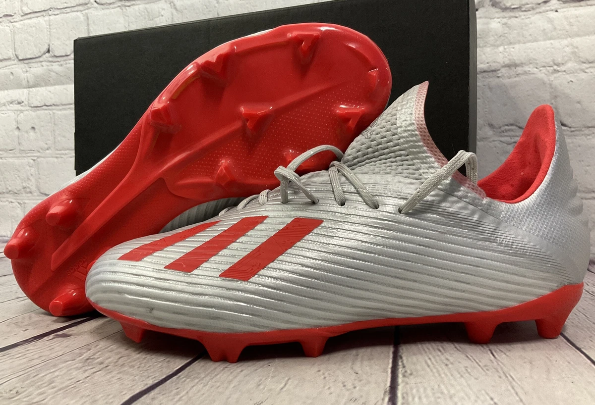 adidas X 19.1 FG Crampon de Foot Homme Gris Rouge