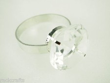 Diamond Gemstone Ring Jewelry Cake Topper Napkin Holder Table Scatter Wedding