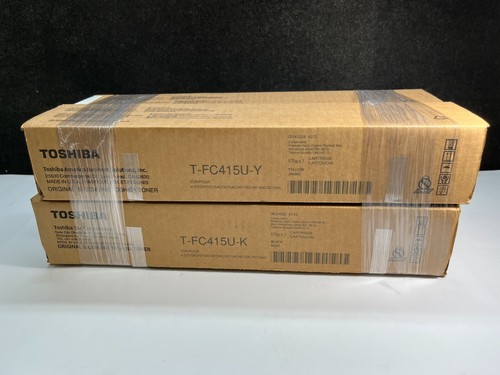 TOSHIBA T-FC415U Toner Cartridges SET BLACK MAGENTA, CYAN, YELLOW LOT OF 4