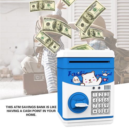 Safe Piggy Bank Money Box Bank Electronic ATM Password Lock Cash Coin Present UK - Picture 4 of 15