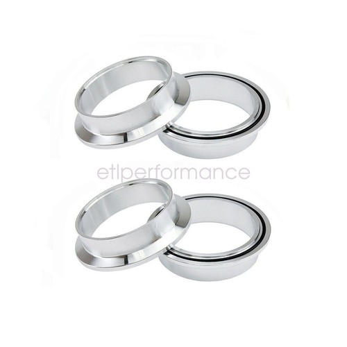 2Pcs V Band Aluminum Flanges Fit For 3.50" Outside Diameter Pipe New - Picture 2 of 5