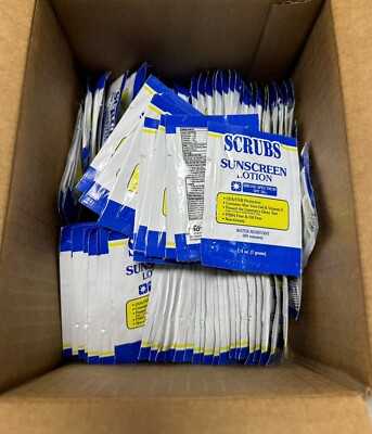 Bulk 100 Pack Sunscreen Lotion SPF 30+ Single Use 0.25 oz Packs with ...