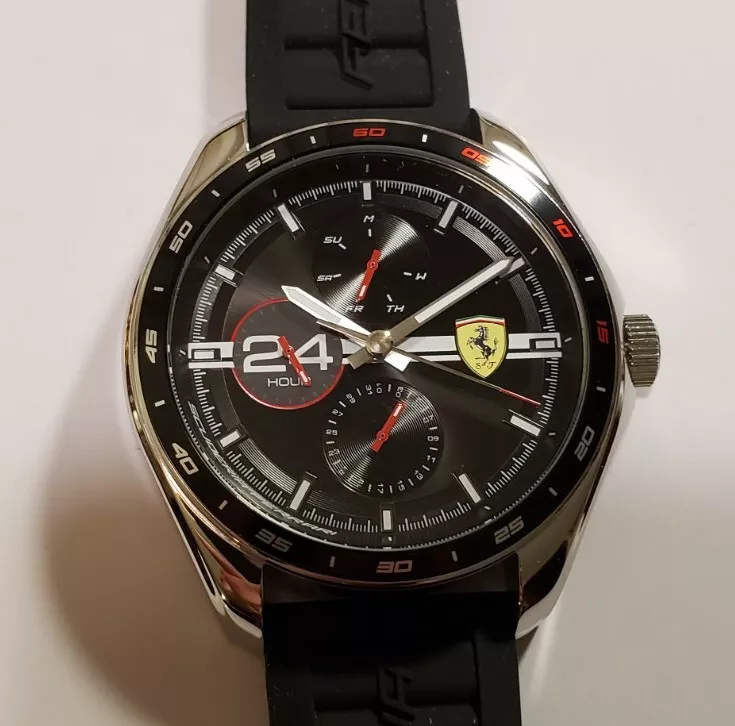 Scuderia Ferrari Speedracer Chronograph Watch With 46mm Face Cast Car Gift Set