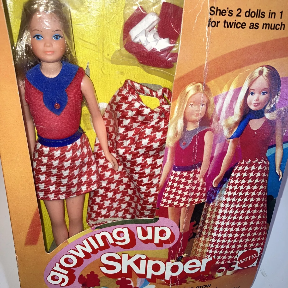 VINTAGE GROWING UP Skipper Doll As Seen In BARBIE MOVIE Excellent