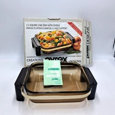 Pyrex 2221-F Glass Ovenware 1989 VTG Cake Dish 8” Casserole Cookware-Cradle-USA