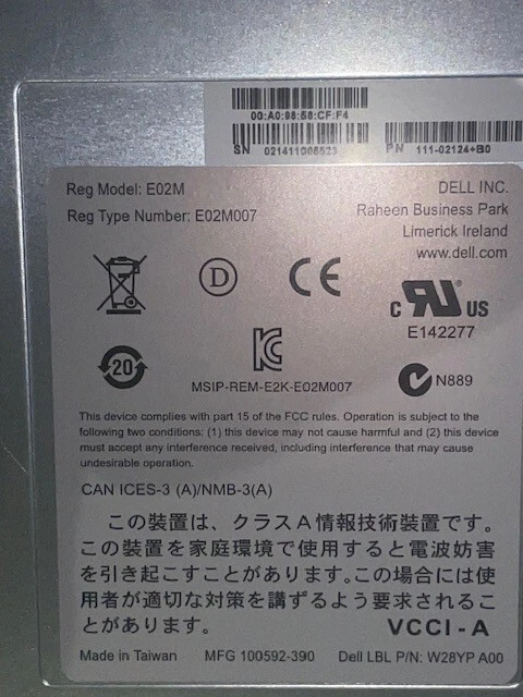 GENUINE DELL E02M CONTROLLER 16G-FC-4 E02M007 D/P# 0HFPGK P/N#111-02124+B0 - Image 3 of 4