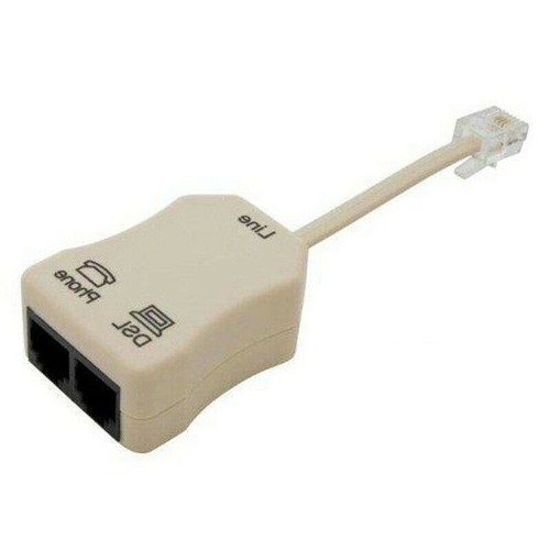 1* Adaptateur Conditionneur En Ligne DSL Filtre à Bruit Splitter pour Téléphone Téléphone Télécopieur - Photo 2/6