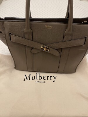 Mulberry Zipped Bayswater Leather Bag Clay UK