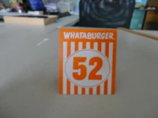 Whataburger Restaurant Tent Table Number #52 lowrider