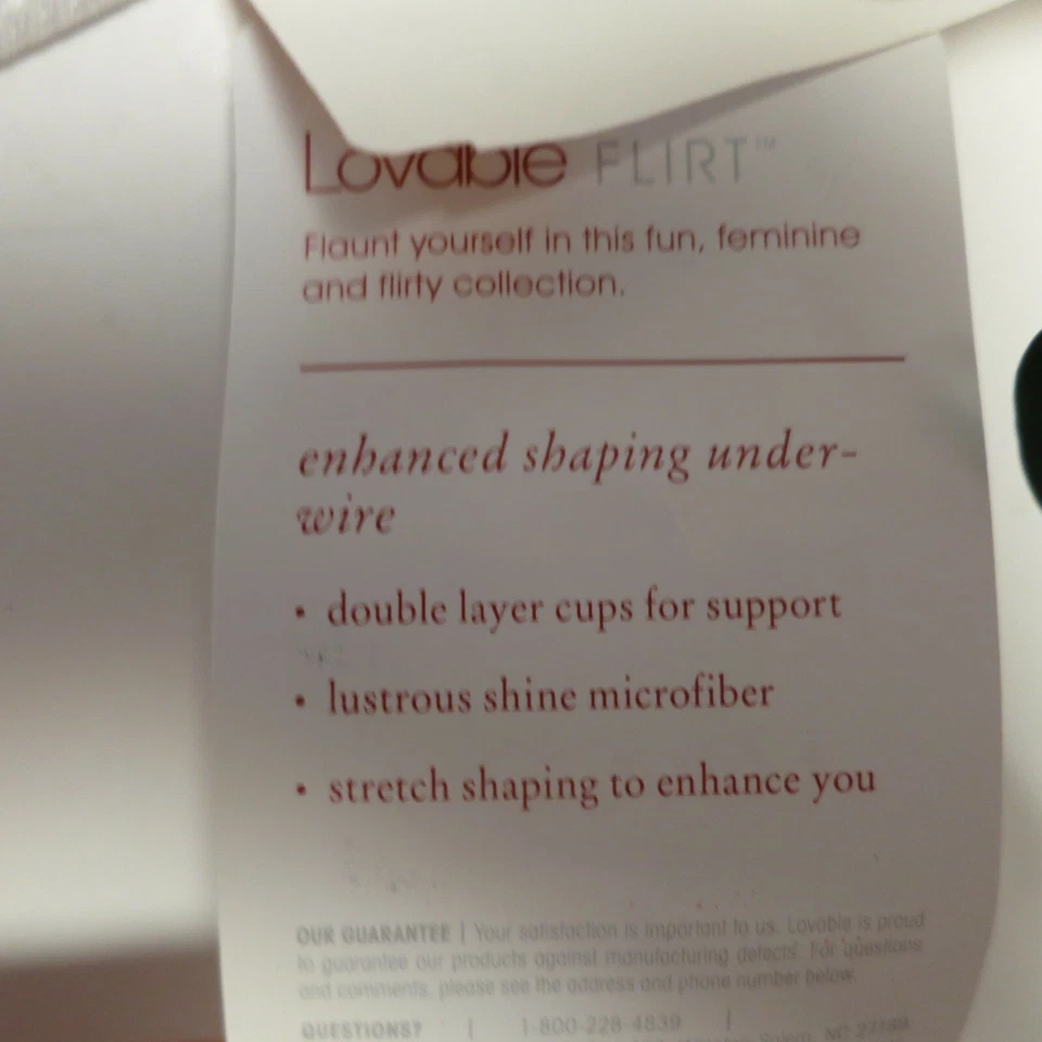 Sujetador Loveable By Hanes Flirt 44C blanco con aros y corazón colgante corazón F078 Foto 4 de 4