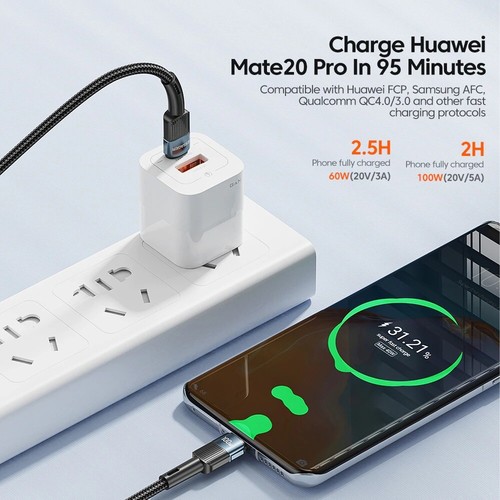 100w 1m 2m 3m 50cm 5a Type C To Type C Cable To Usb C Fast Charging Charger Cord - Picture 6 of 17