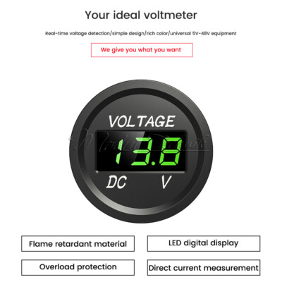 Waterproof DC 5-48V Mini Digital Voltmeter Tester LED Display Voltmeter For Car