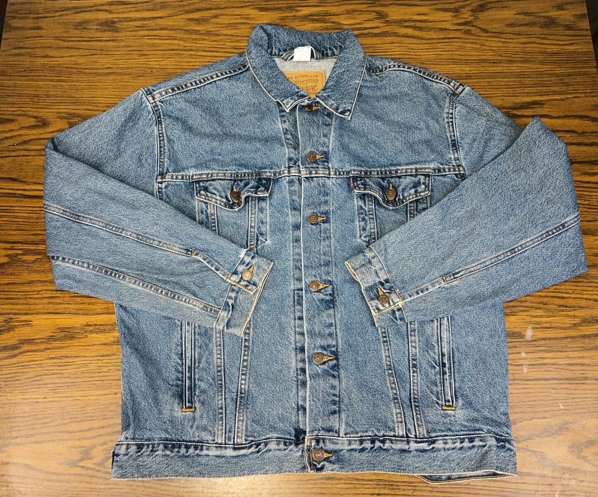LEVI'S 70507-0389 USA製 Levi's Trucker 70507-0389 Jean Jacket Men's Large Blue Denim