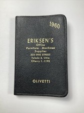 1960 Toledo, Ohio Eriksen's Office Mobili Olivetti Notebook Calendario Planner