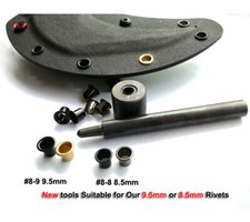 7.2mm to 8.4mm 1/4" Kydex Holster Brass Eyelets Rivets Tools holster fastener