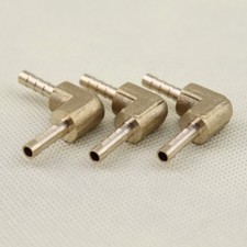 NEW Brass Barbed Tube Pipe Fitting Hose Barb Elbow 90 Degree 1/8 Inch (4mm) 3Pc