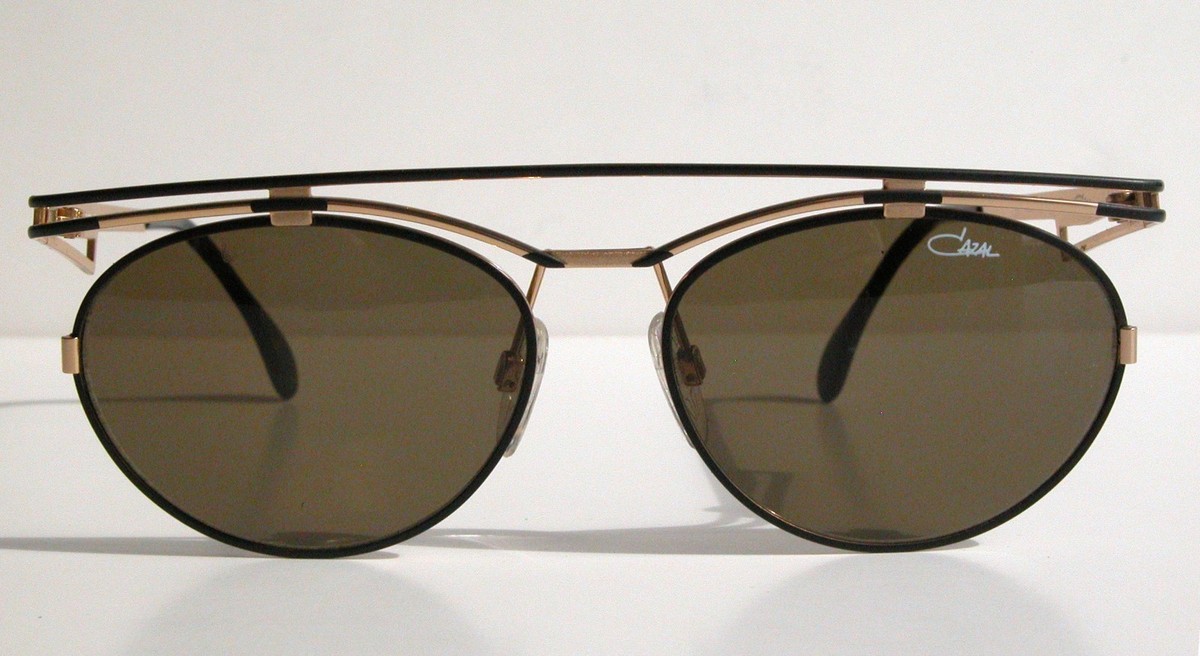 Lunettes Cazal Vintage Modèle 972 Collection 302 - Or & Noir - Neuf Ancien Stock (NOS) - État Exceptionnel