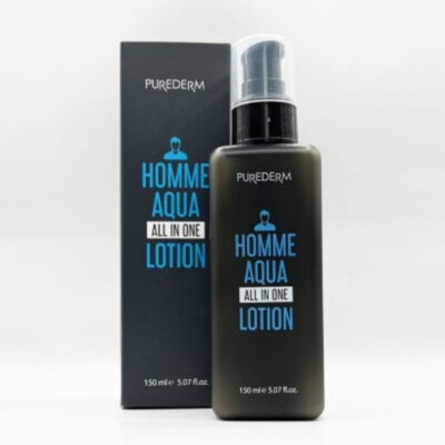 PRRETI Purederm Homme Aqua All In One Lotion 150ml Mens Lotion Homme Lotion NEW