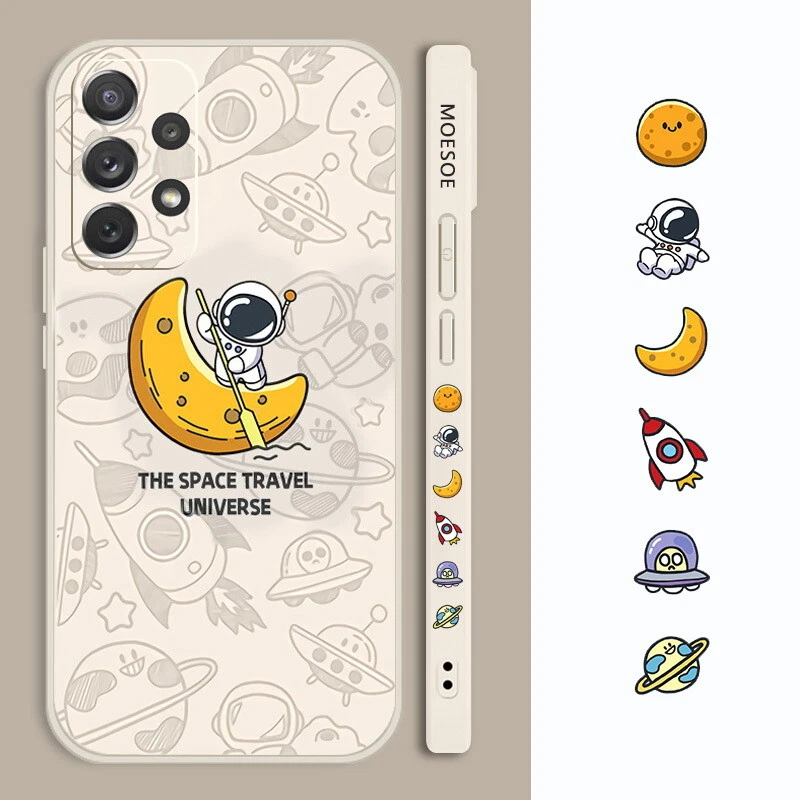 For Samsung S25 Ultra A56 A36 A16 A17 S24 S23 ShockProof Astronaut Case Cover - Image 2 of 4