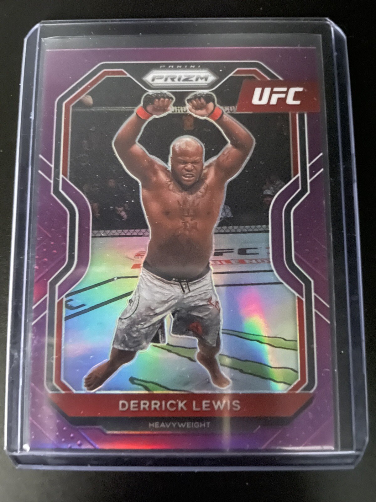 DERRICK LEWIS 2021 PANINI PURPLE PRIZM #28/149 UFC HEAVYWEIGHT BLACK BEAST SSP
