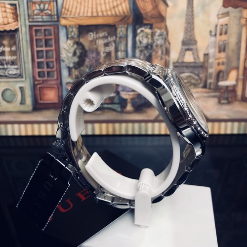AUTHENTIC GUESS LADIES' WHITNEY WATCH SILVER TONE RRP:$399 Brand New - Picture 7 of 12