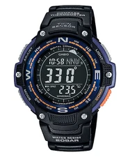Casio SGW100-2B, Twin Sensor Watch, Compass, Thermometer, 200 Meter WR, 5 Alarms