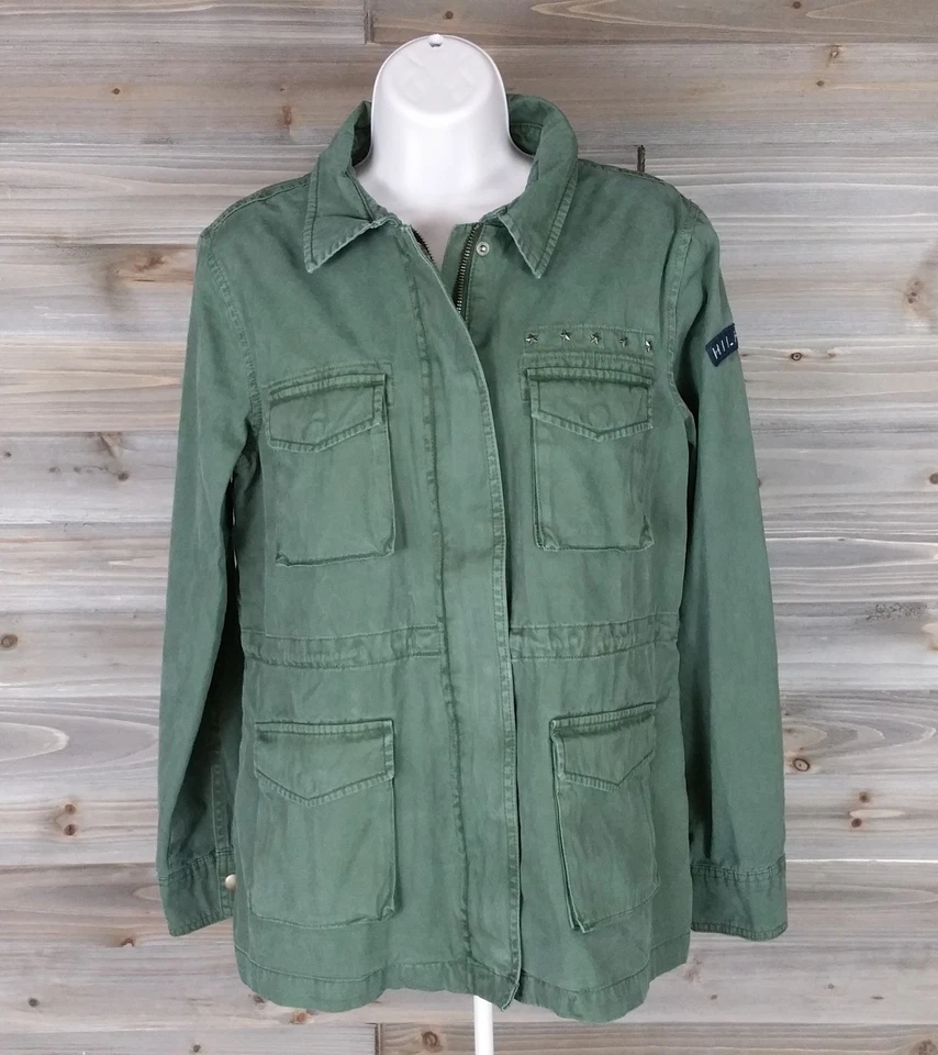 Ejército Militar Estilo Abrigo Chaqueta Tommy Hilfiger Mujer Talla M Mediana NUEVO Foto 2 de 4