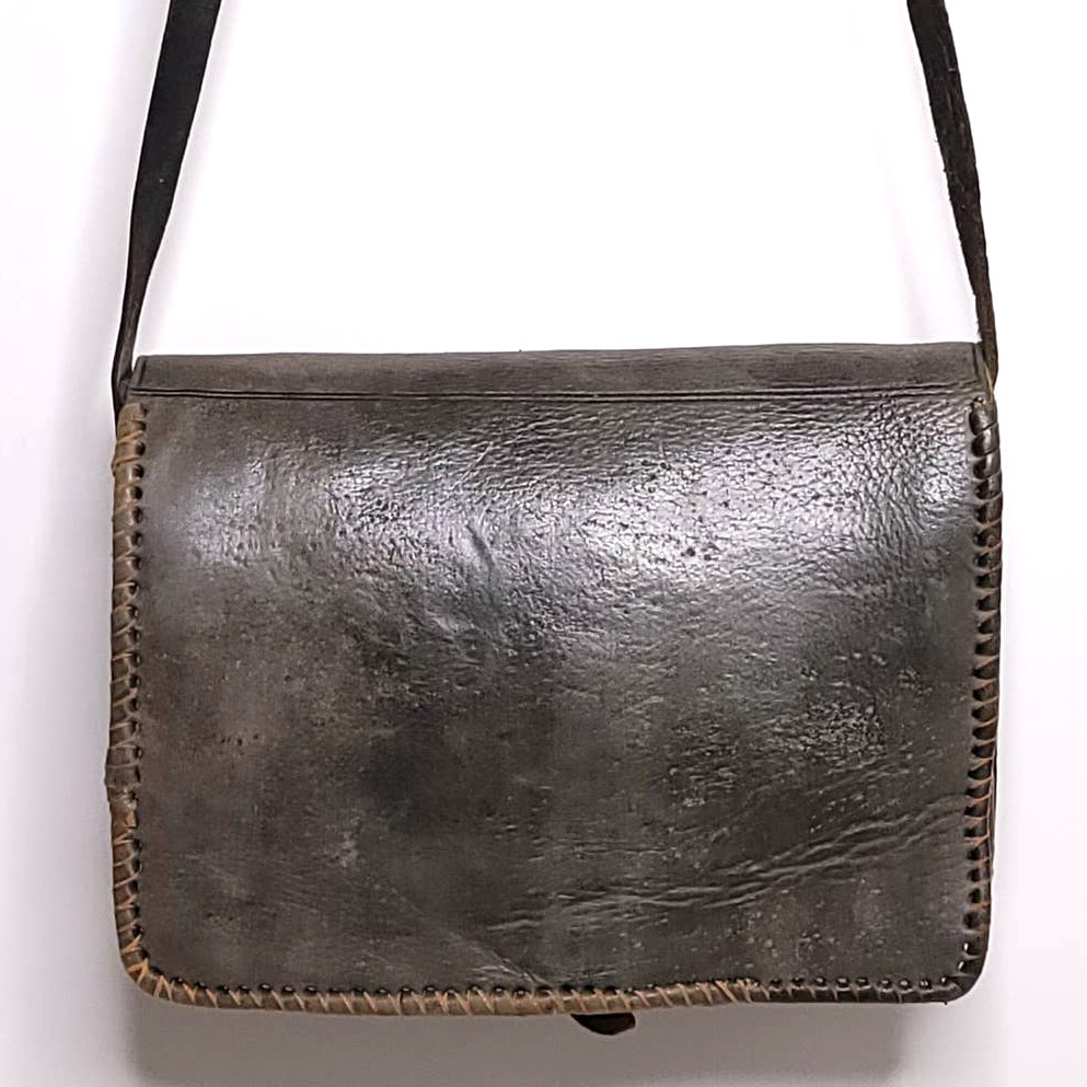 Vintage Leather tooled crossbody bag Gem